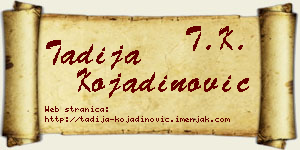 Tadija Kojadinović vizit kartica